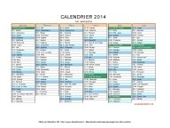 calendrier 2014 complet