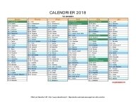 calendrier 2018 complet