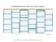 calendrier scolaire 2015 2016 zone B