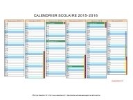 calendrier scolaire 2015 2016
