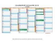 calendrier scolaire 2016