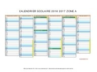 calendrier scolaire 2016 2017 zone A
