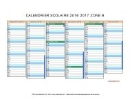 calendrier scolaire 2016 2017 zone B