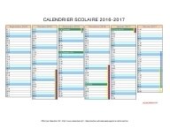 calendrier scolaire 2016 2017