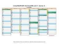 calendrier scolaire 2017 zone A