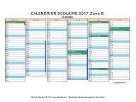 calendrier scolaire 2017 zone B