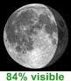 84% de lune visible