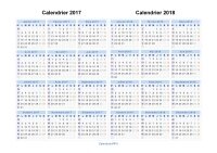 Calendrier 2017 2018 Paysage en JPEG Image